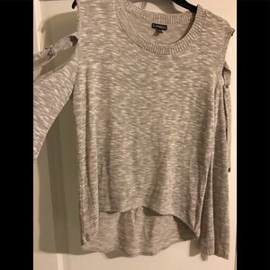 Express sweater with cold shoulder